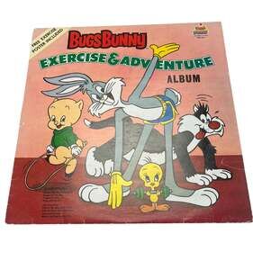 Bugs Bunny Exercise & Adventure Album LP Vinyl Record 1982 Kid Stuff Records